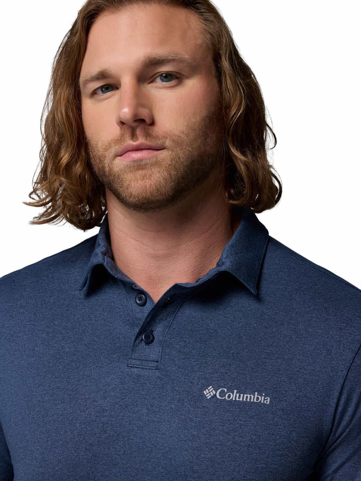 Polera Manga Corta Hombre Parsons Point Azul Collegiate Navy Columbia