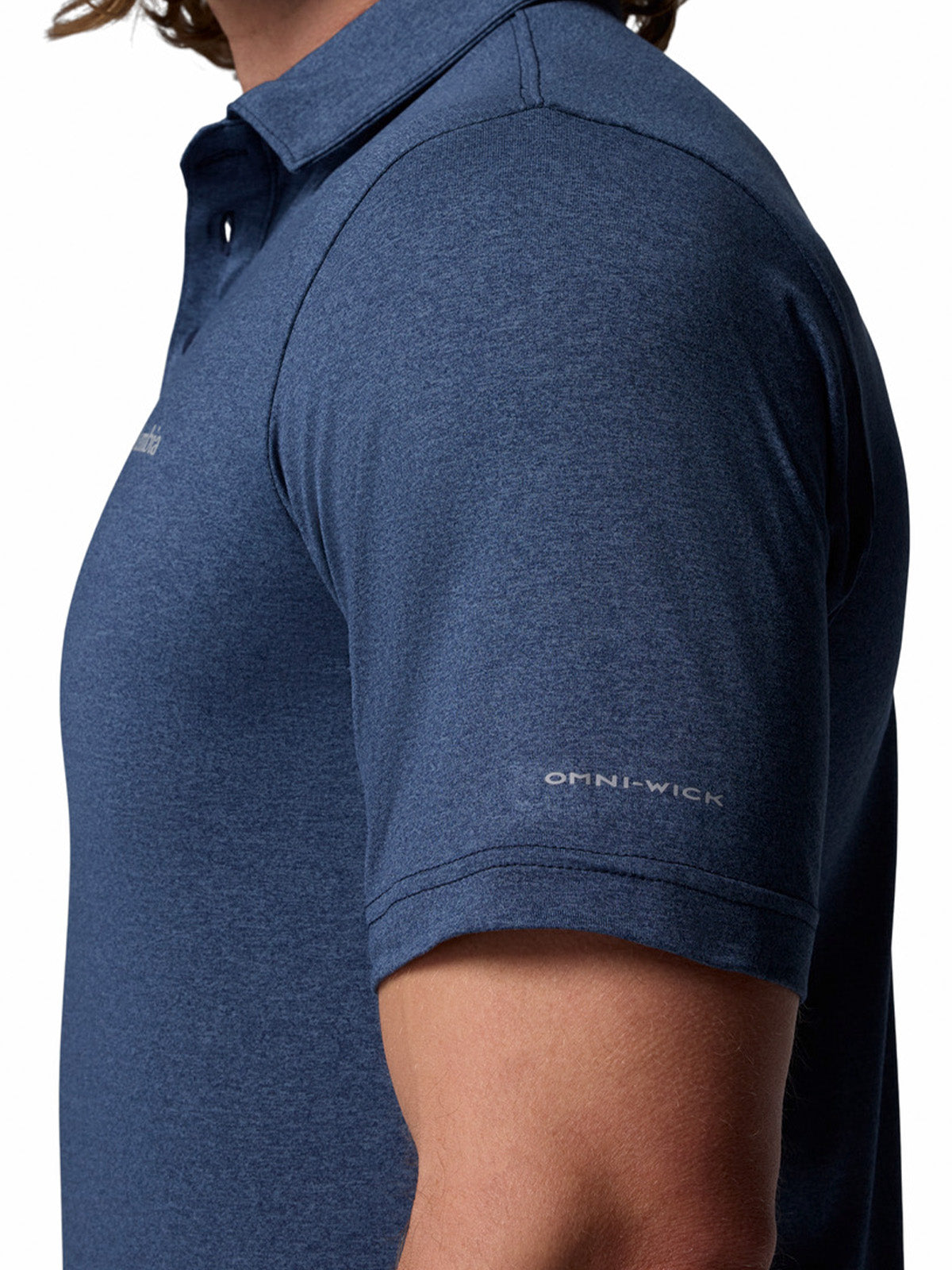 Polera Manga Corta Hombre Parsons Point Azul Collegiate Navy Columbia