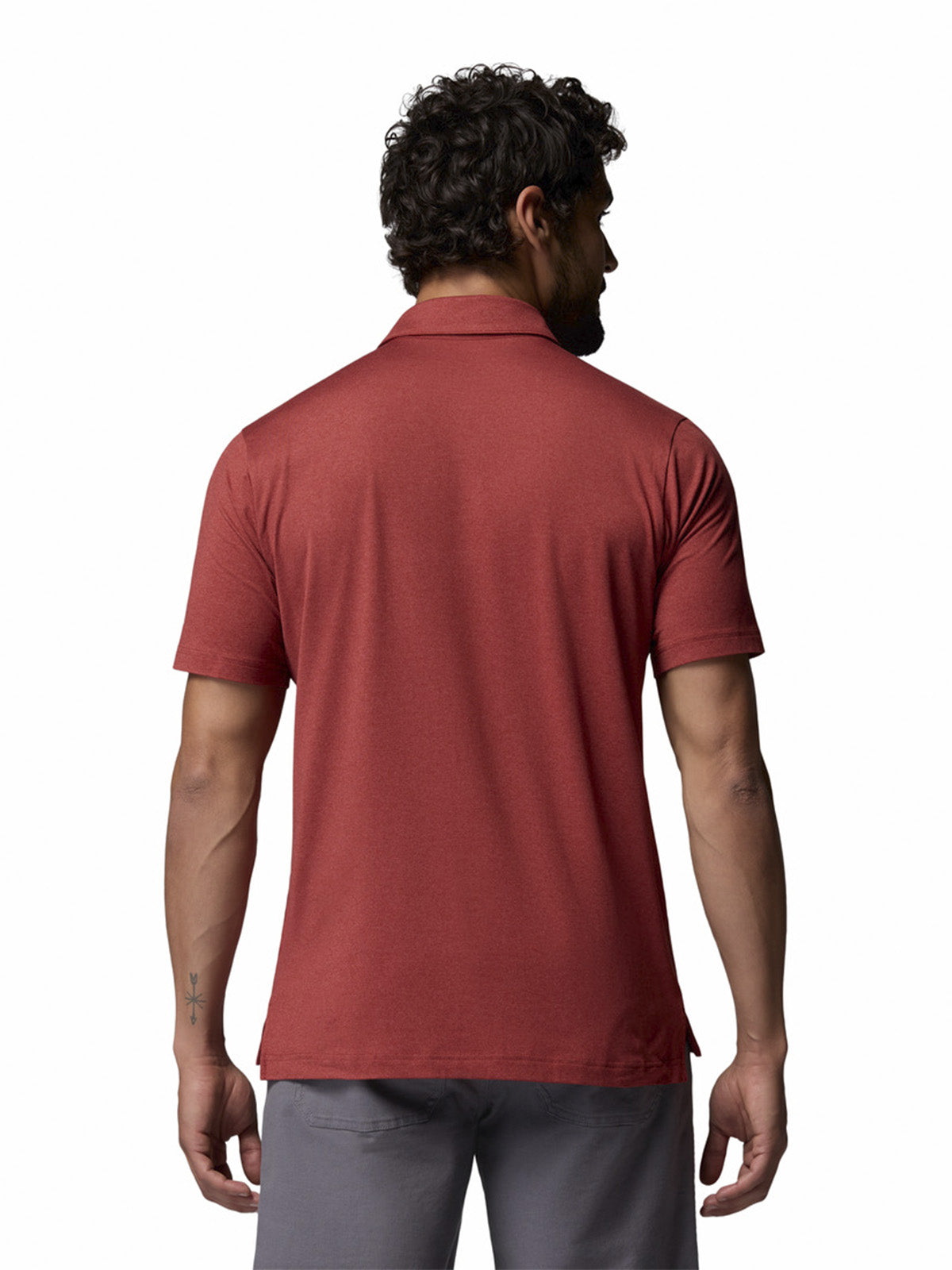 Polera Manga Corta Hombre Parsons Point Polo Rojo Columbia
