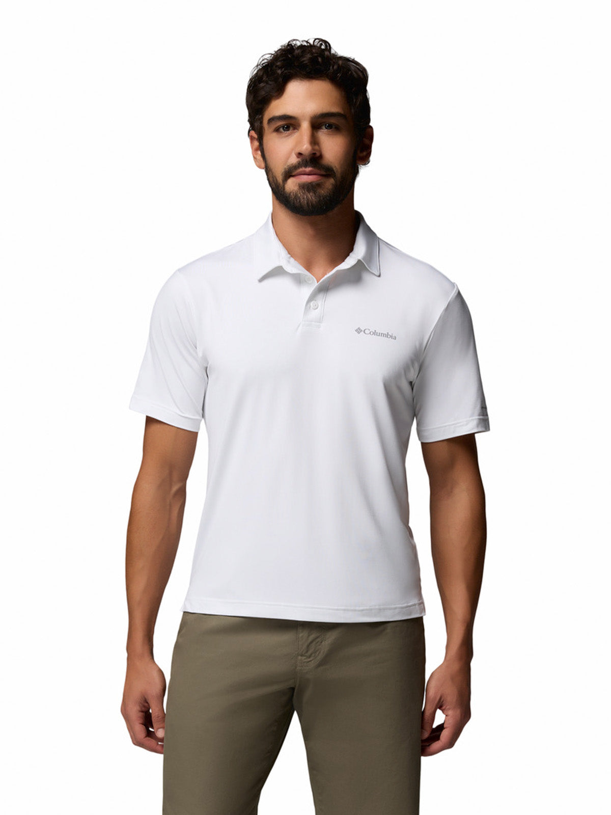 Polera Manga Corta Hombre Parsons Point Blanco Columbia