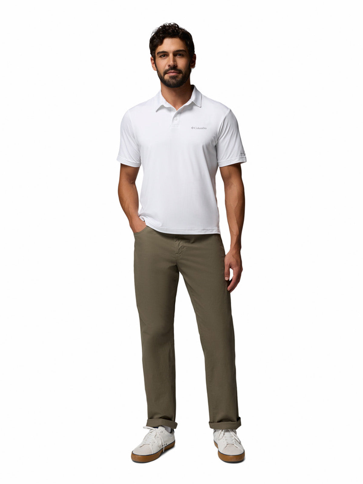 Polera Manga Corta Hombre Parsons Point Blanco Columbia