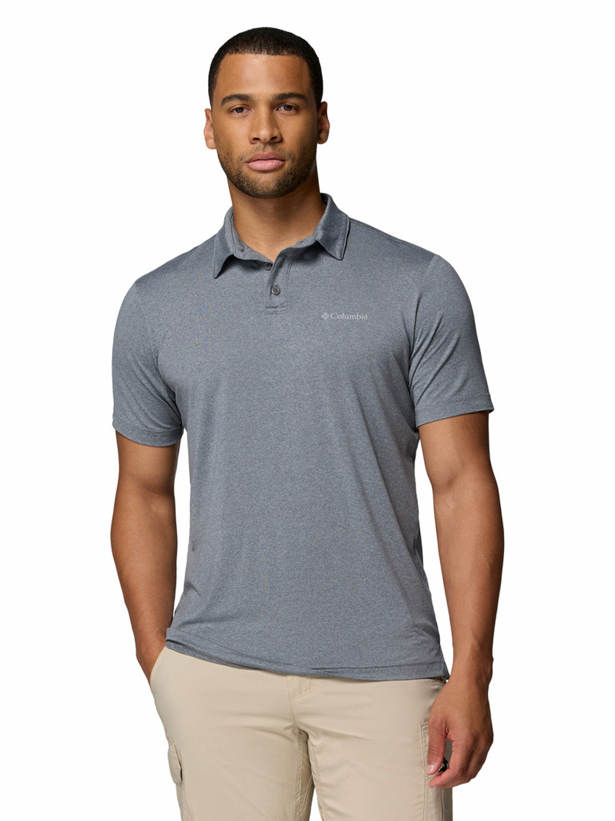 Polera Manga Corta Hombre Parsons Point Gris City Grey Columbia