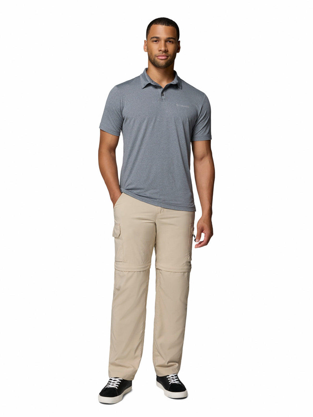 Polera Manga Corta Hombre Parsons Point Gris City Grey Columbia