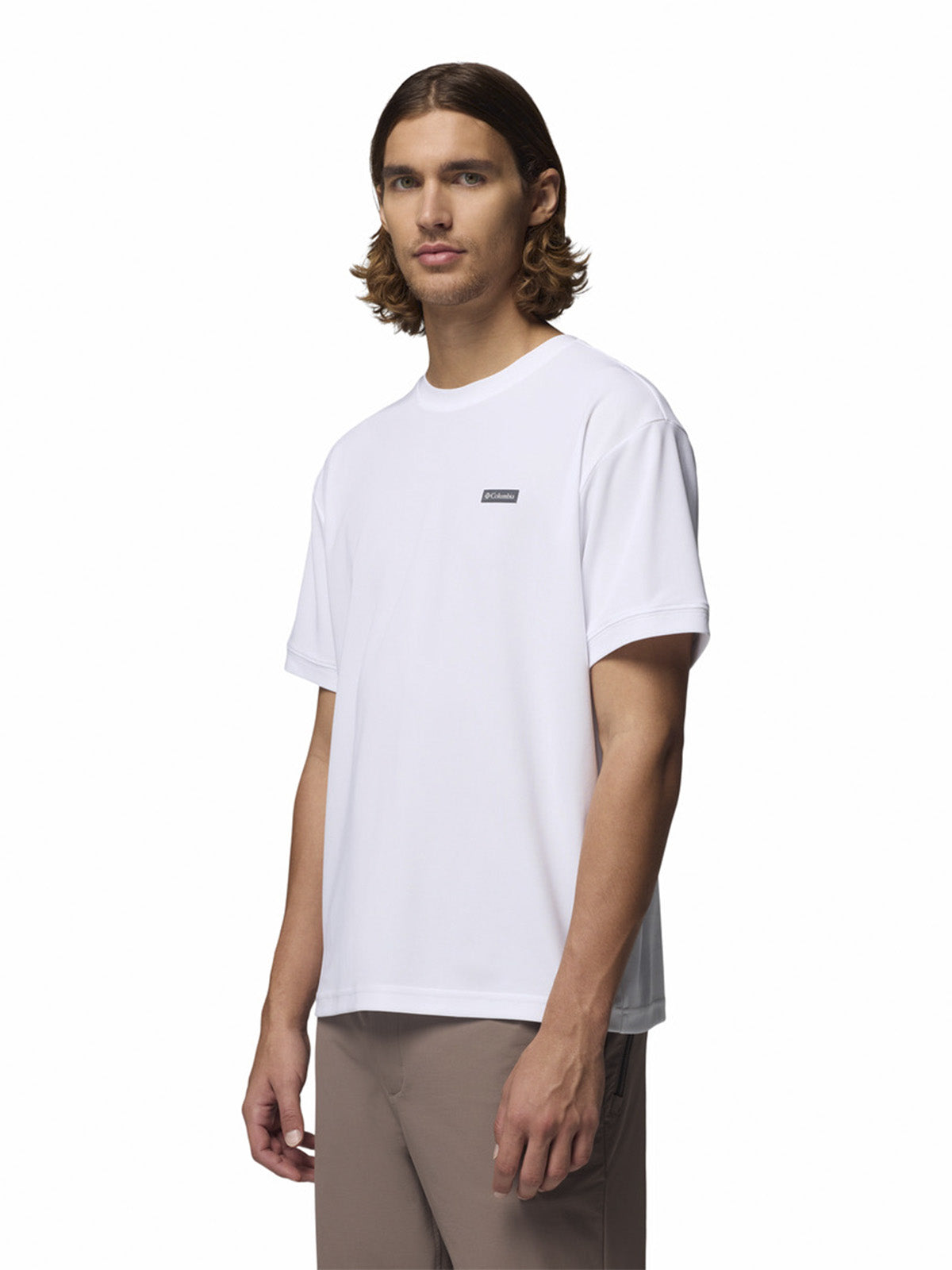Polera Manga Corta Hombre Chill Creek Knit Tee Blanco Columbia