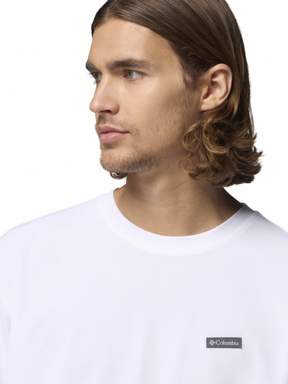Polera Manga Corta Hombre Chill Creek Knit Tee Blanco Columbia