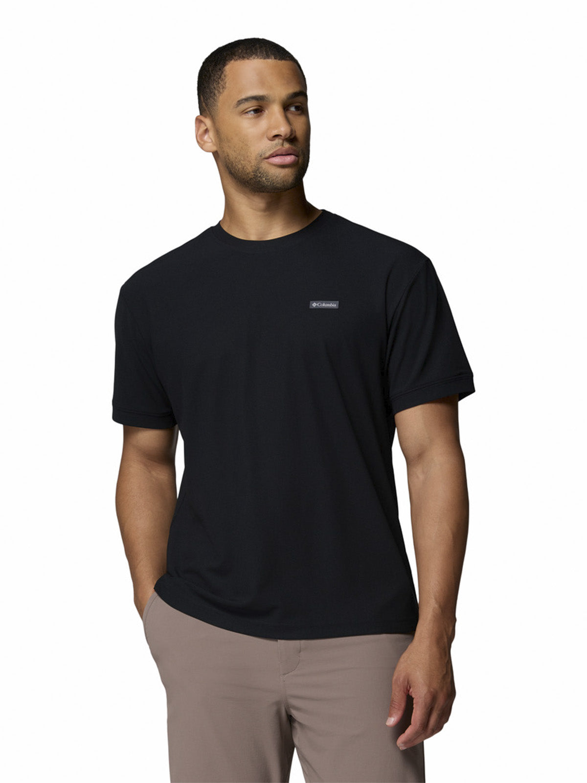 Polera Manga Corta Hombre Chill Creek Knit Tee Negro Columbia