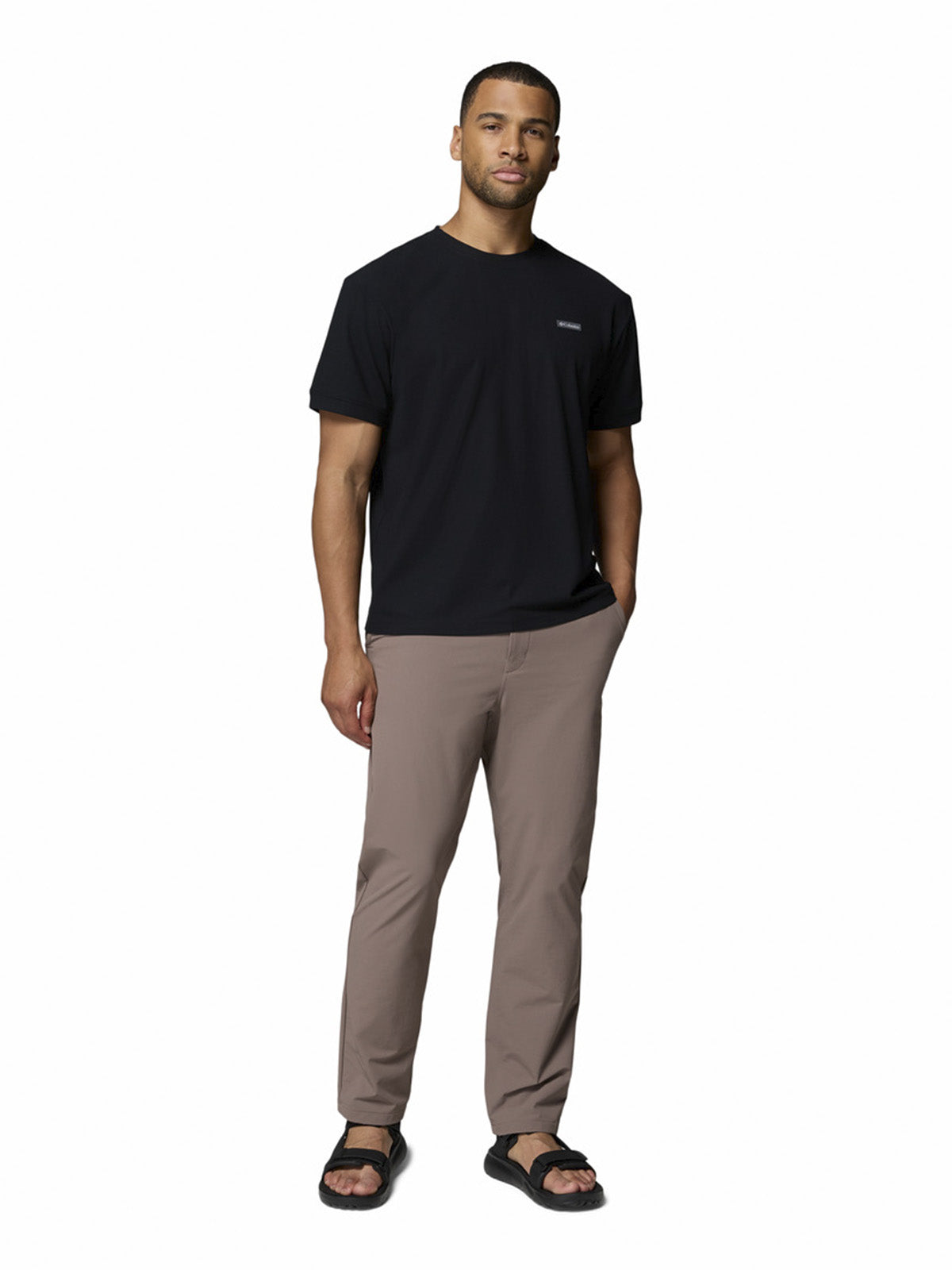 Polera Manga Corta Hombre Chill Creek Knit Tee Negro Columbia