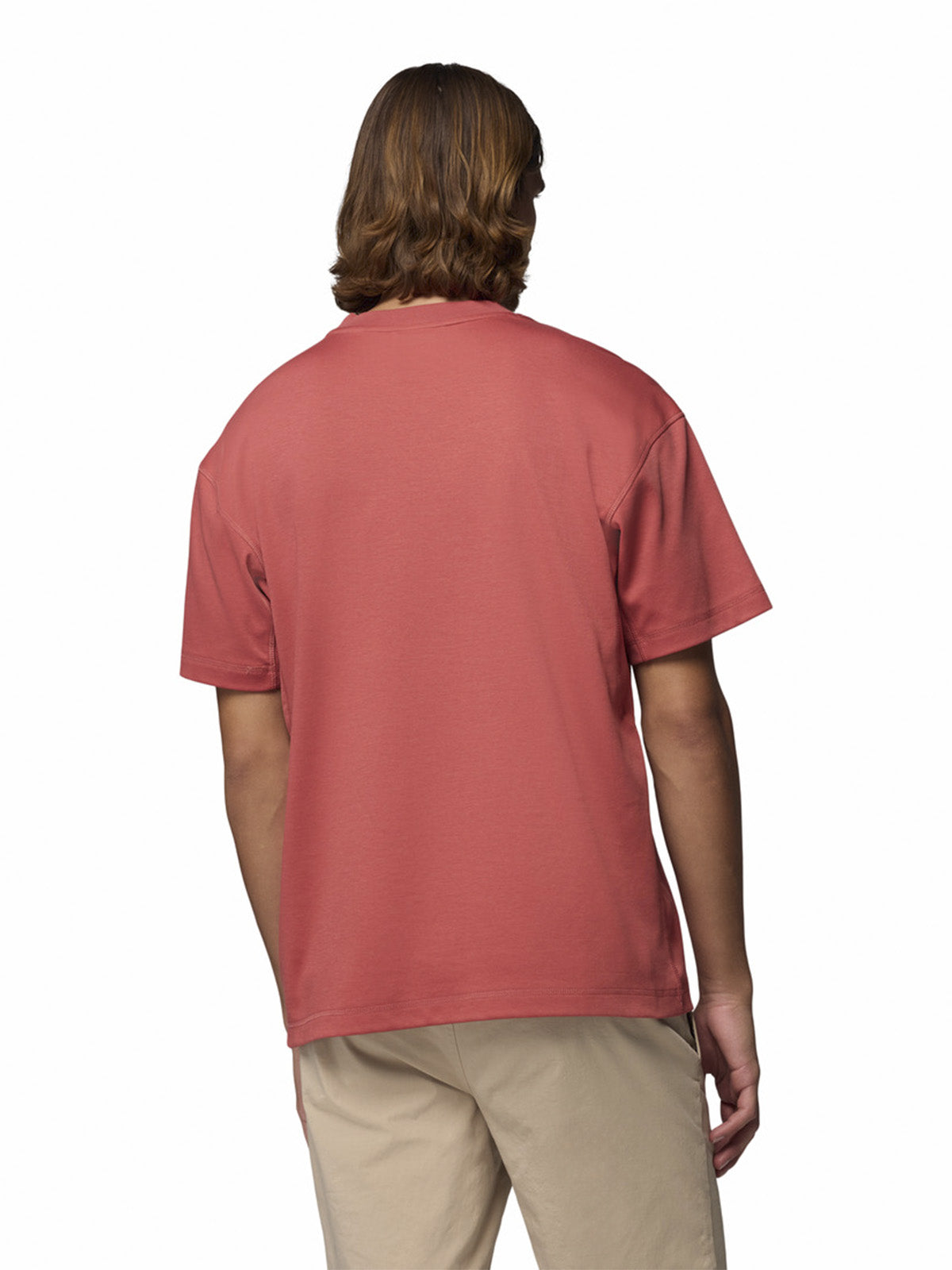 Polera Manga Corta Hombre Echo Passage Crew Rojo Columbia