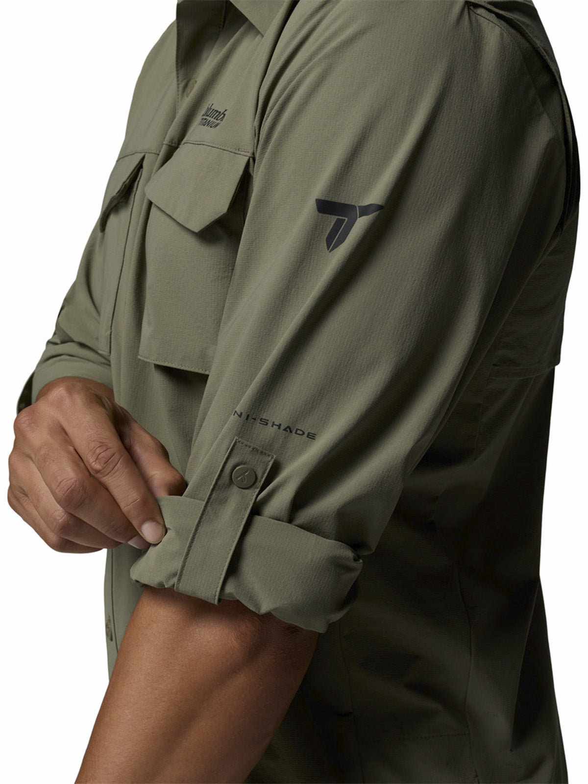 Camisa Manga Larga Hombre Silver Ridge Elit Verde Columbia