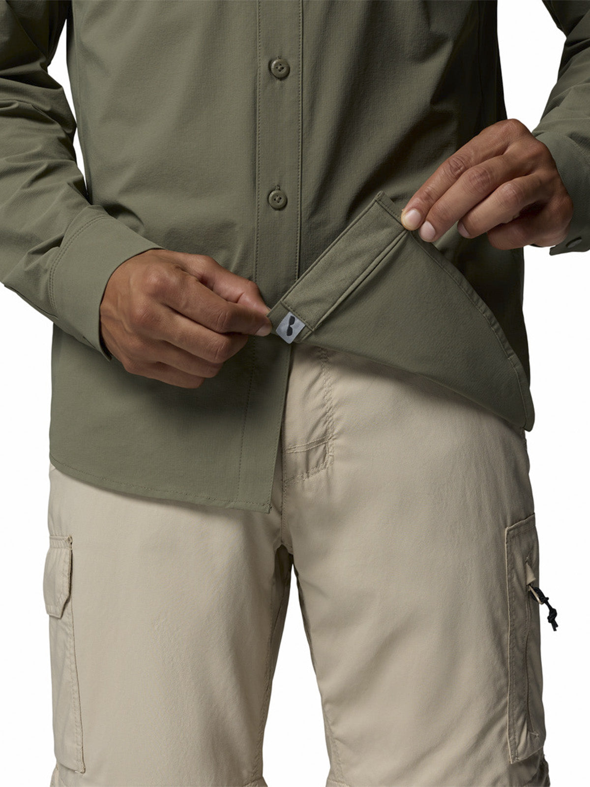 Camisa Manga Larga Hombre Silver Ridge Elit Verde Columbia