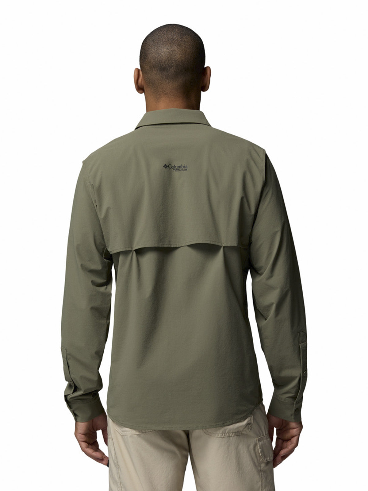 Camisa Manga Larga Hombre Silver Ridge Elit Verde Columbia