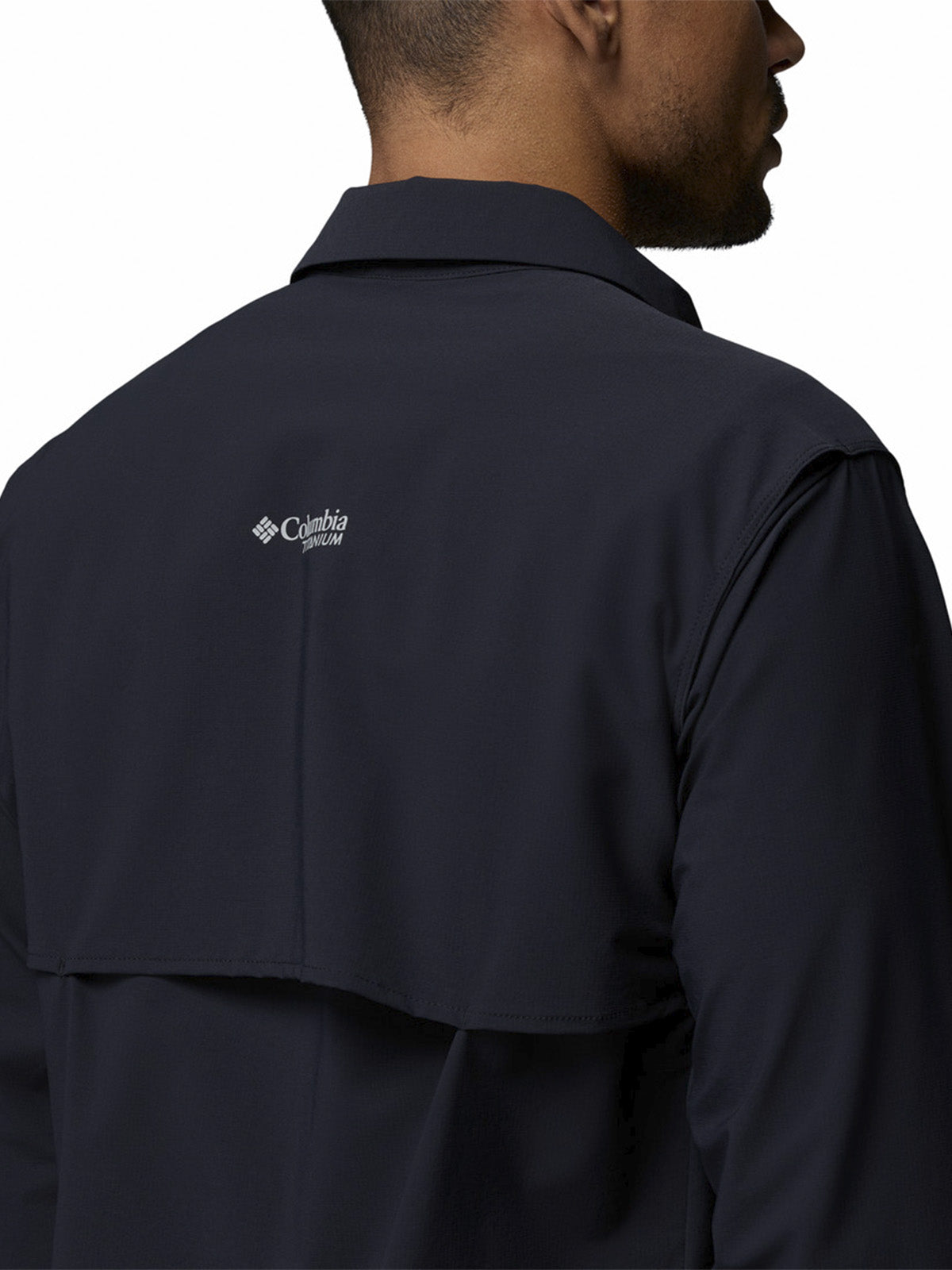 Camisa Manga Larga Hombre Silver Ridge Elit Negro Columbia