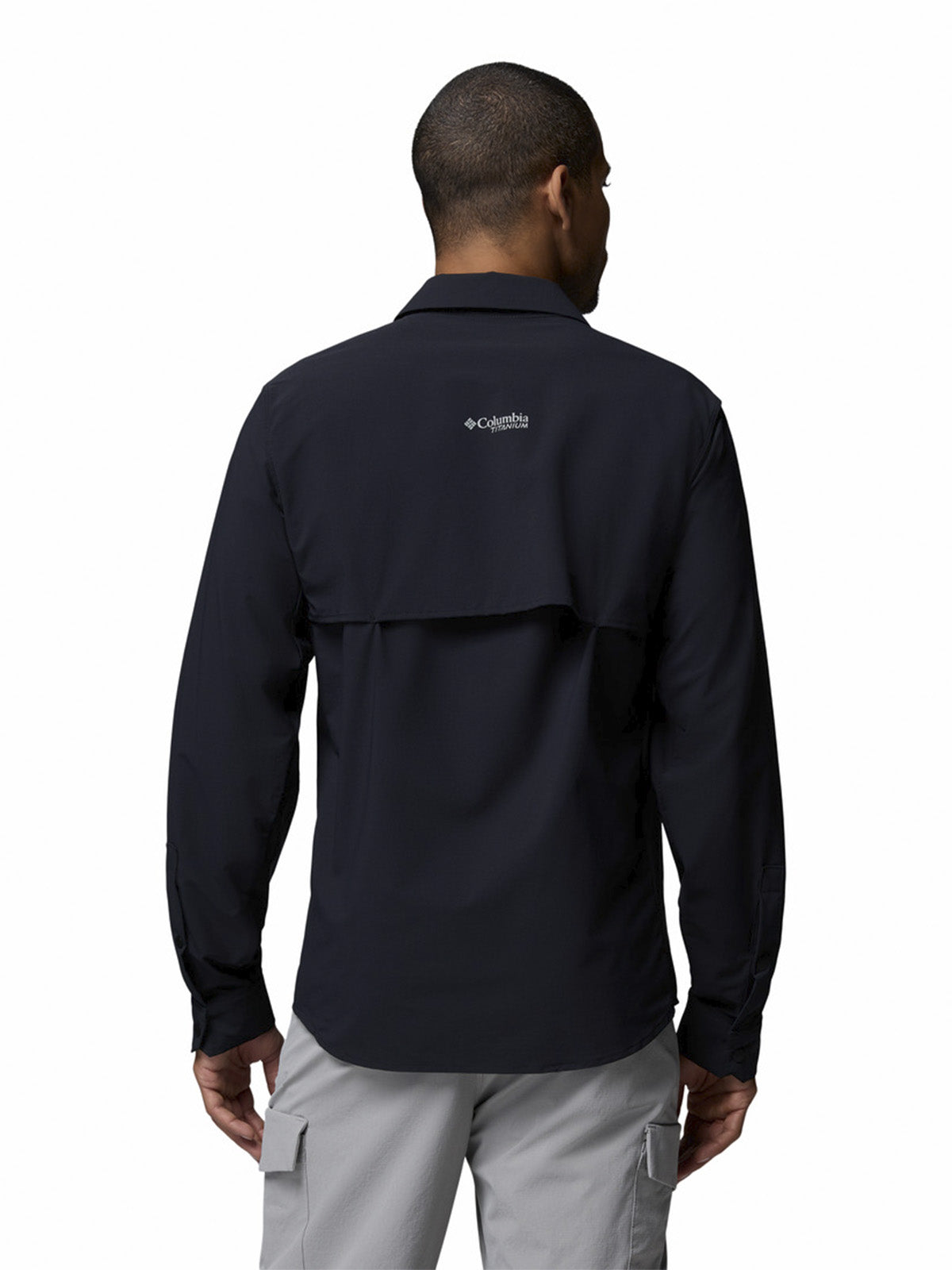 Camisa Manga Larga Hombre Silver Ridge Elit Negro Columbia