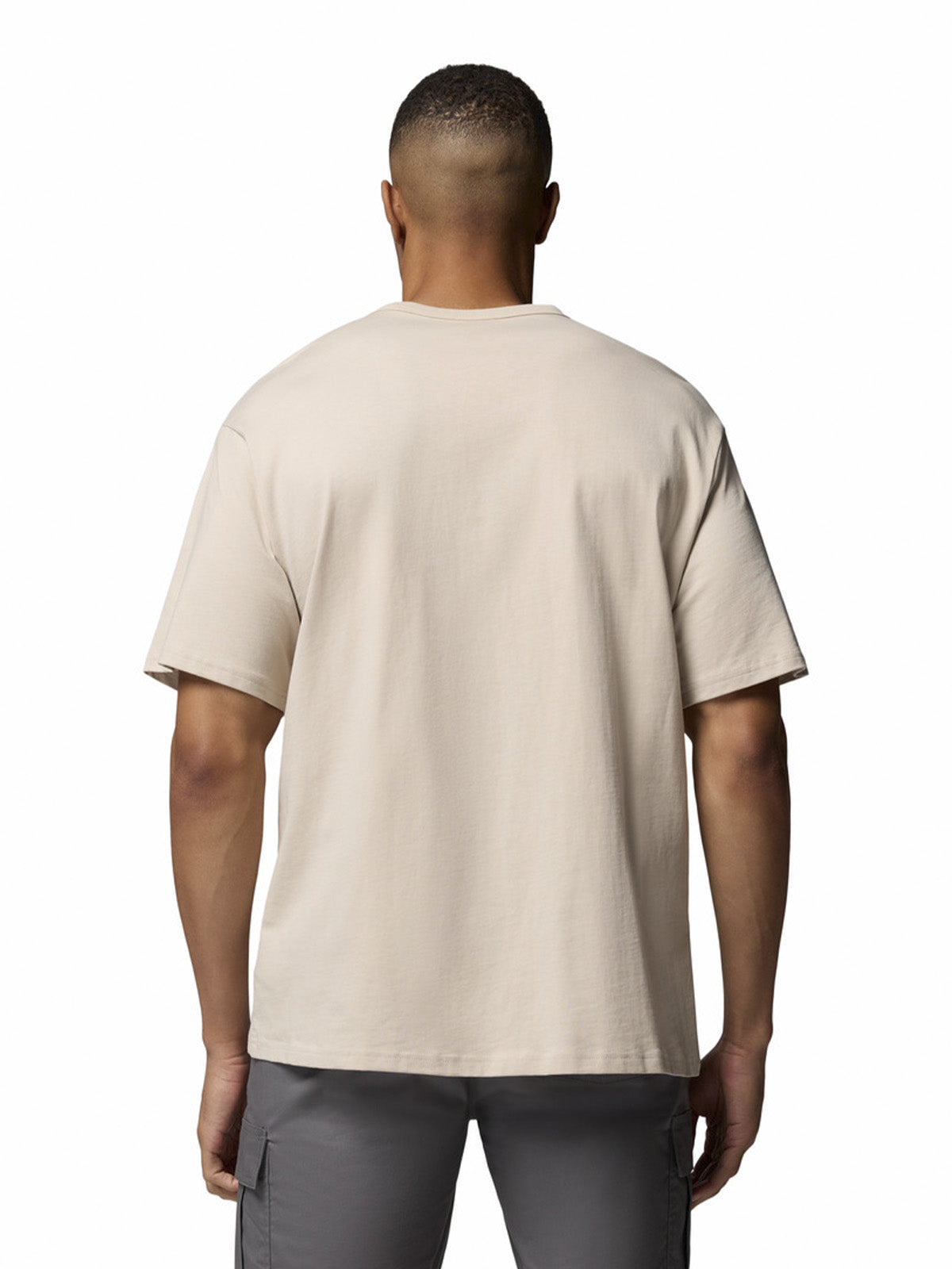 Polera Manga Corta Hombre Heavyweight Logo Gris Columbia