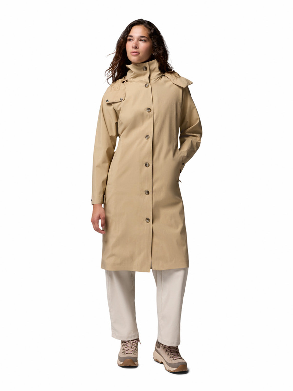 Impermeable Mujer Amazetrench Rain Beige Columbia