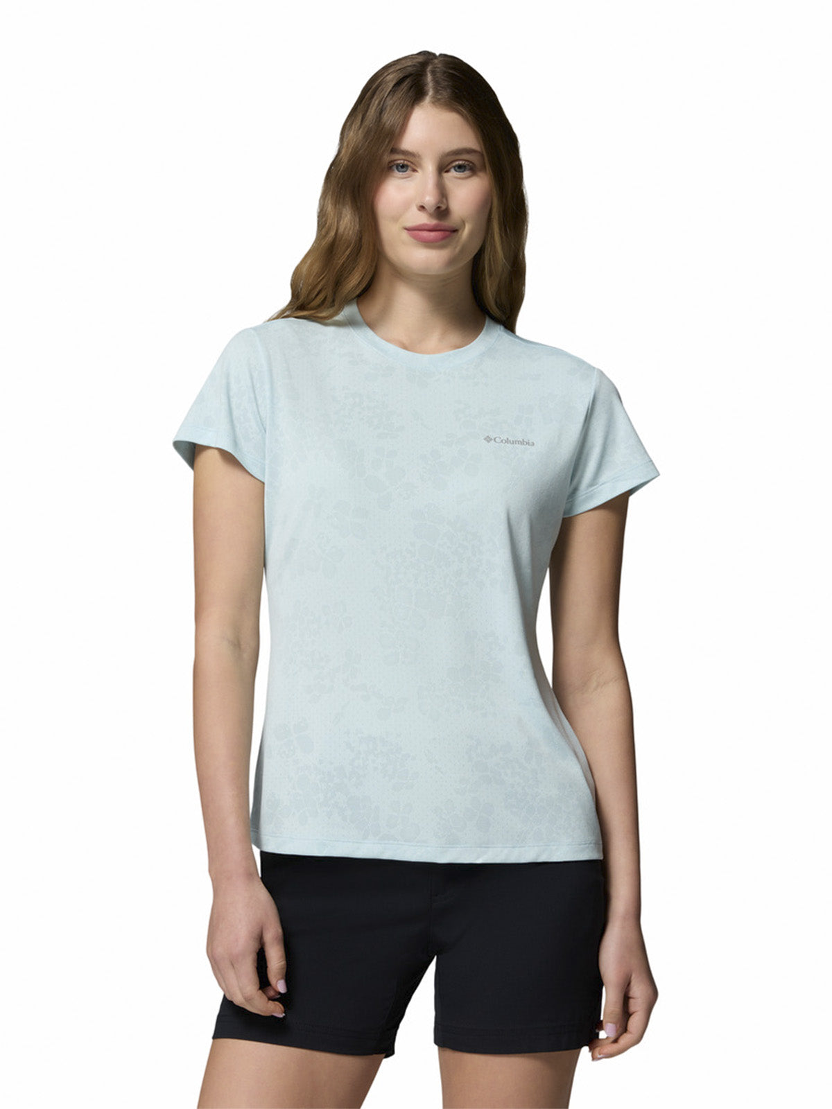Polera Manga Corta Mujer Bluebird Canyon II Celeste Columbia