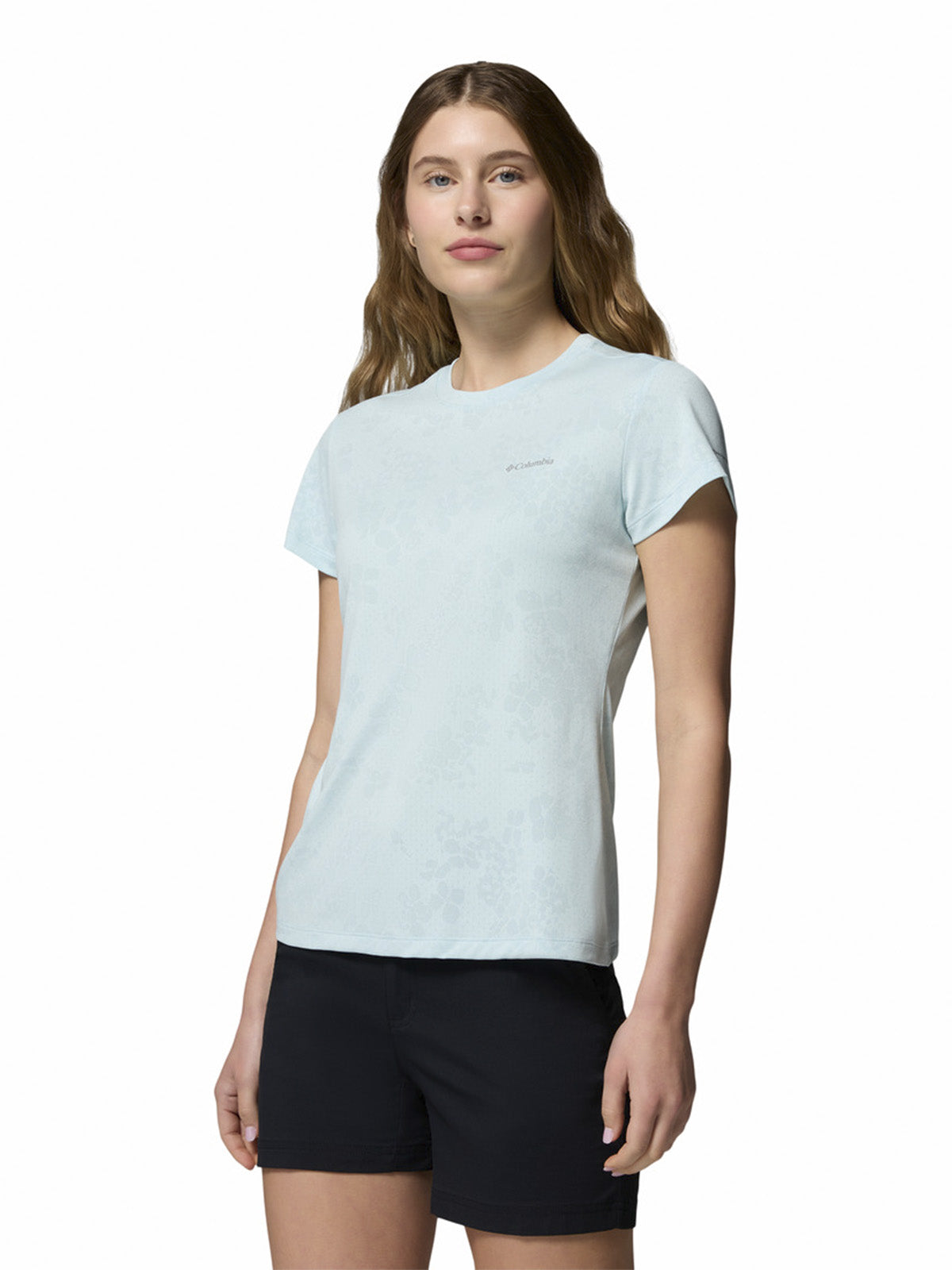 Polera Manga Corta Mujer Bluebird Canyon II Celeste Columbia