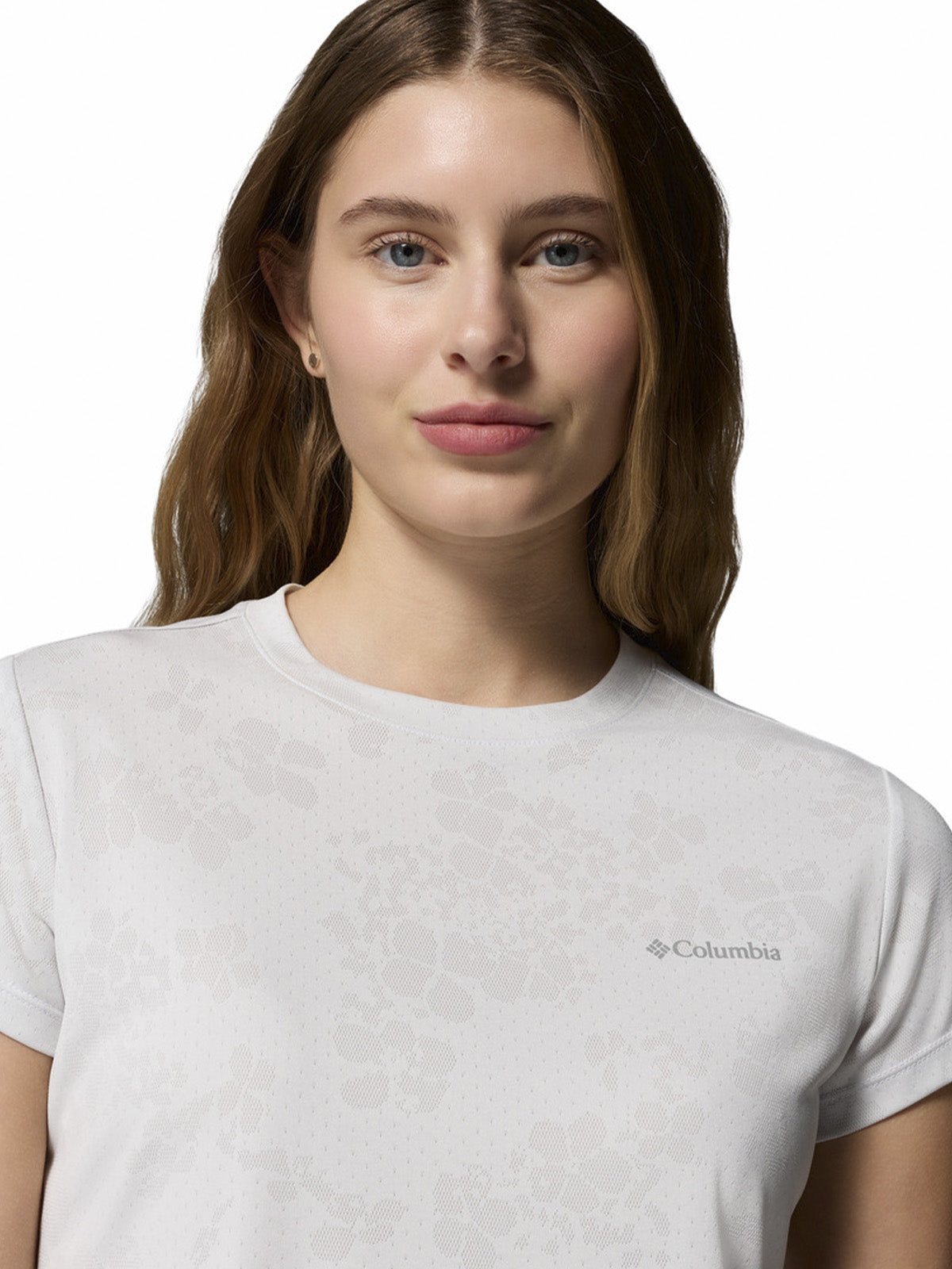Polera Manga Corta Mujer Bluebird Canyon II Blanco Columbia