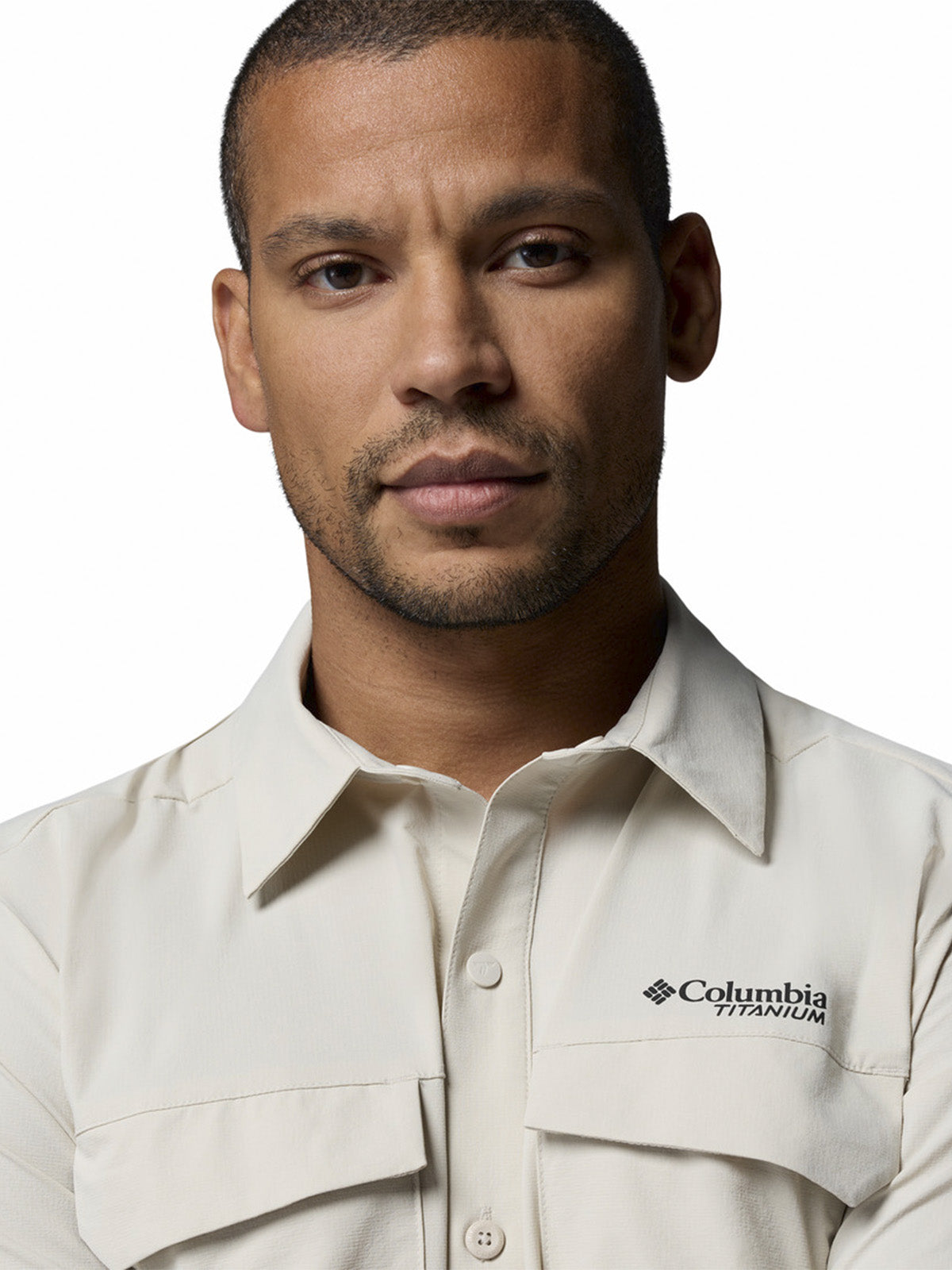 Camisa Manga Corta Hombre Silver Ridge Elite Beige Columbia