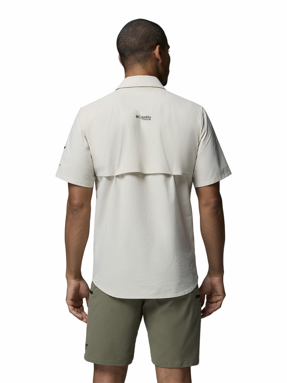 Camisa Manga Corta Hombre Silver Ridge Elite Beige Columbia