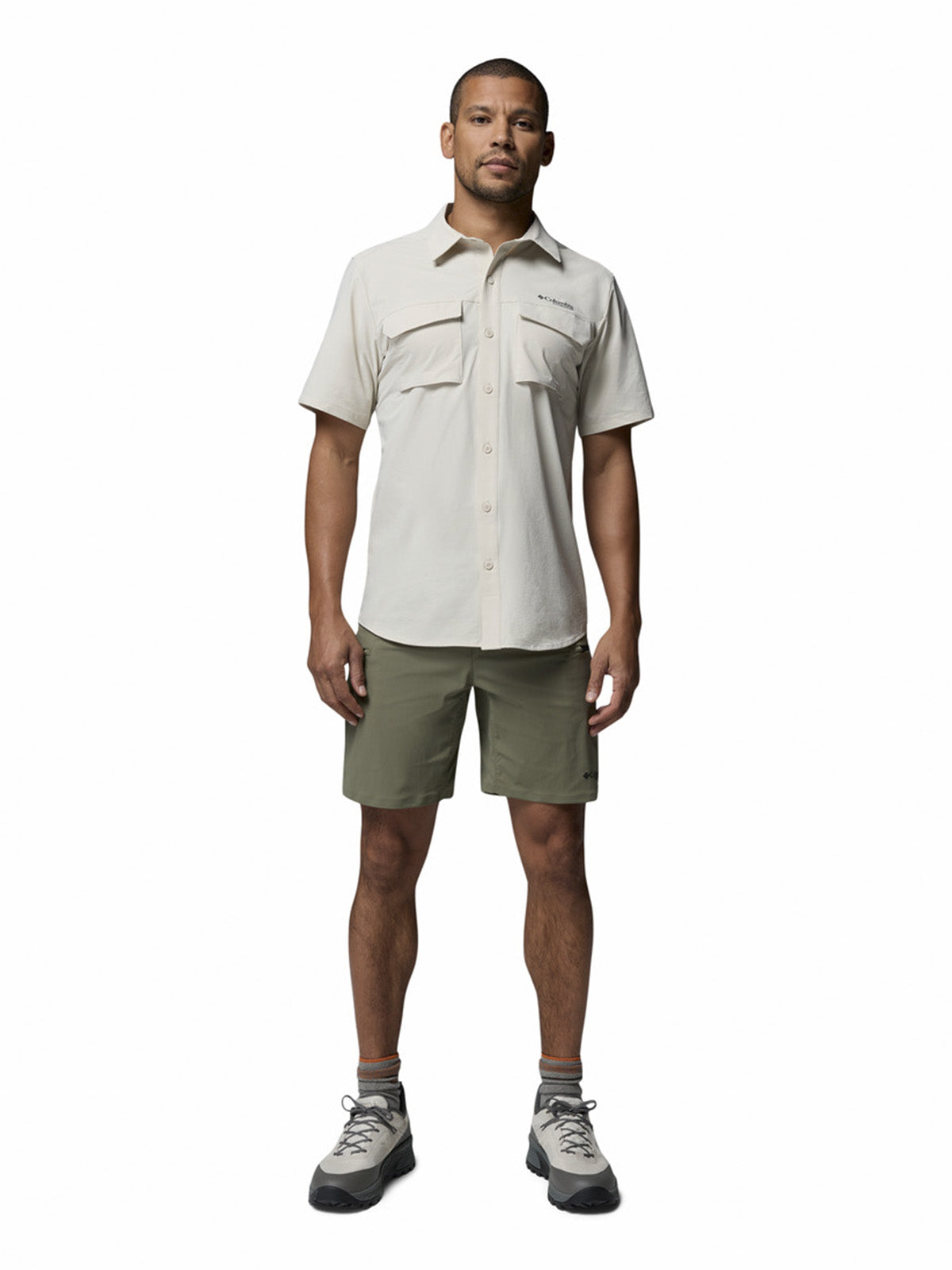 Camisa Manga Corta Hombre Silver Ridge Elite Beige Columbia