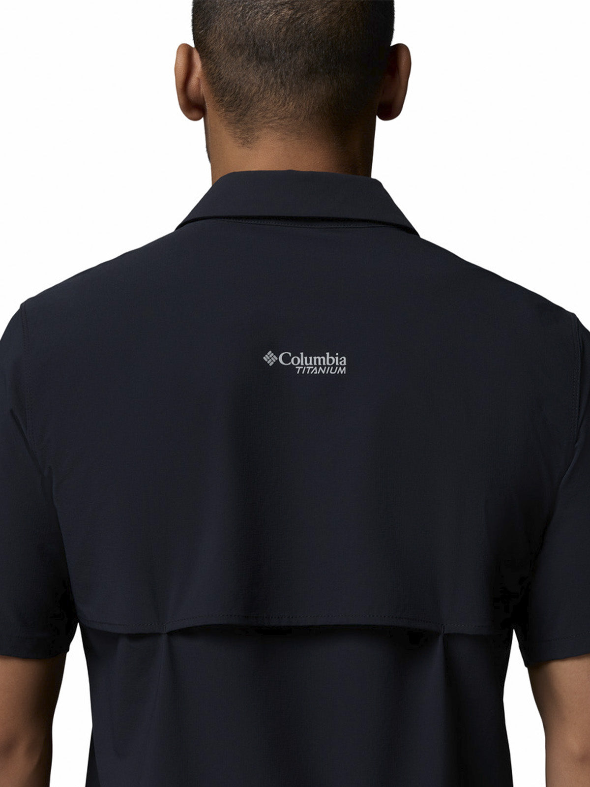 Camisa Manga Corta Hombre Silver Ridge Elite Negro Columbia