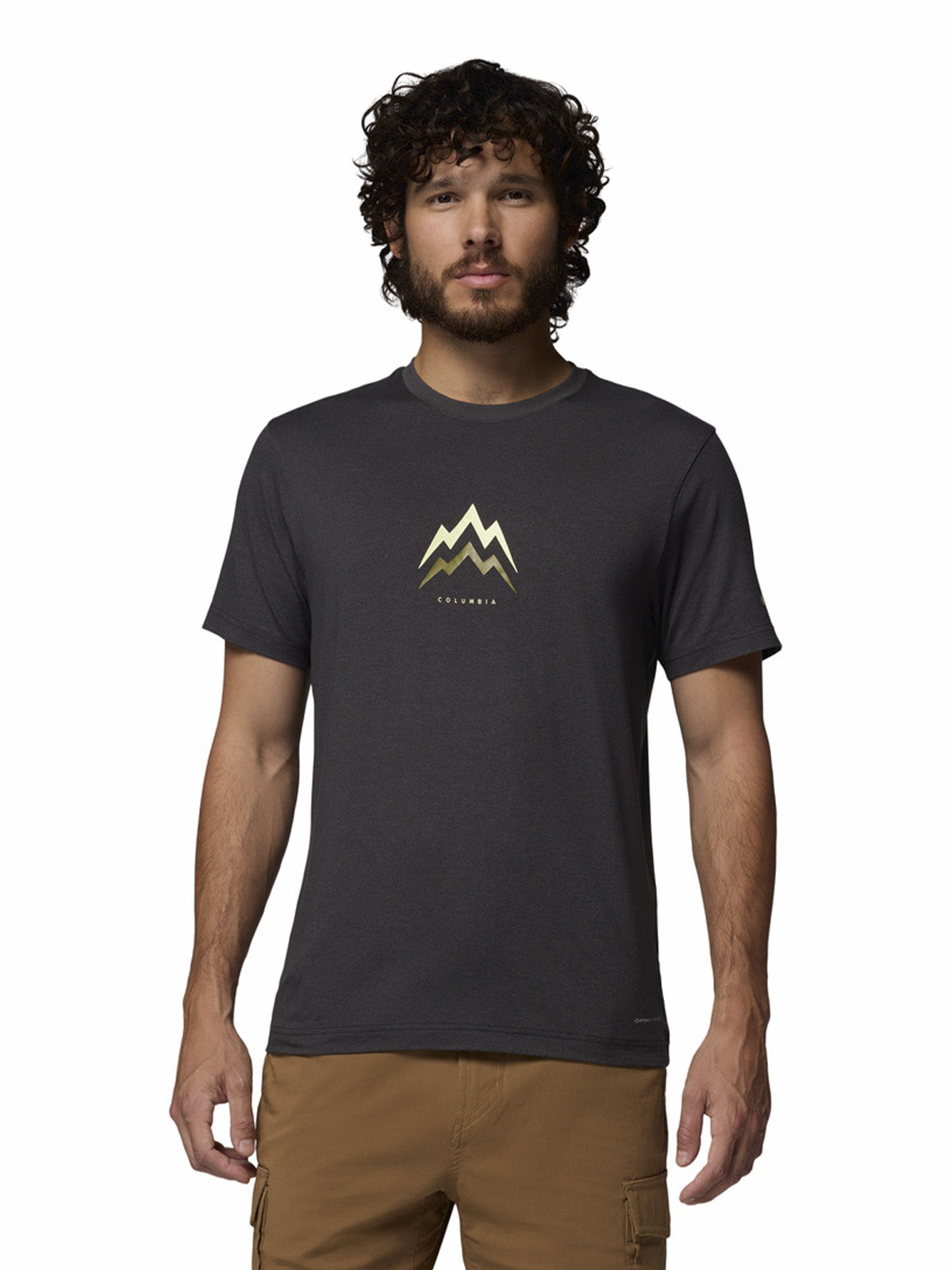Polera Manga Corta Hombre Parsons Point Negro Columbia
