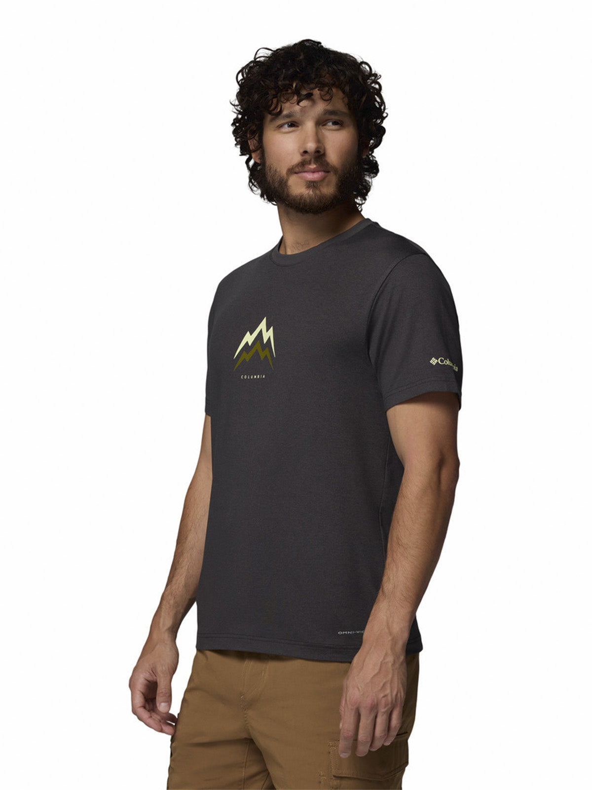 Polera Manga Corta Hombre Parsons Point Negro Columbia