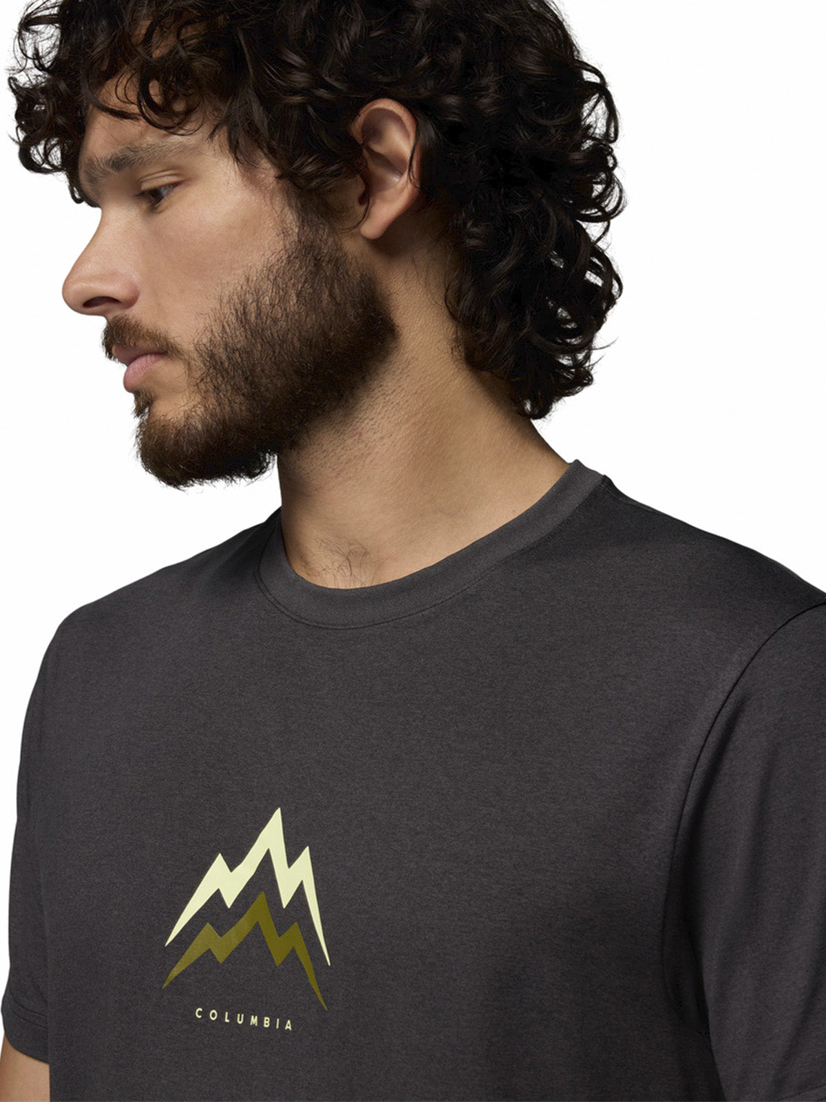Polera Manga Corta Hombre Parsons Point Negro Columbia