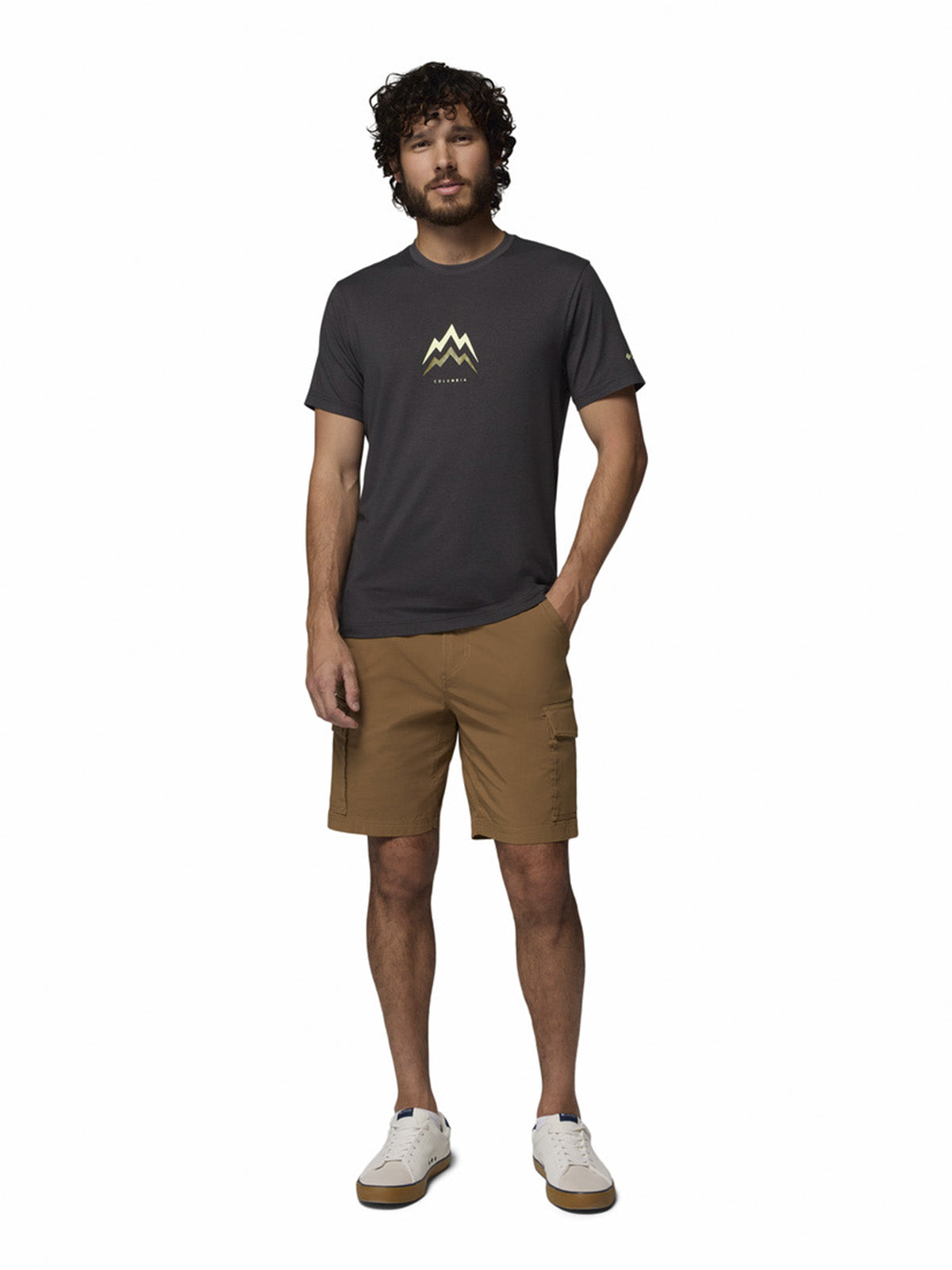 Polera Manga Corta Hombre Parsons Point Negro Columbia