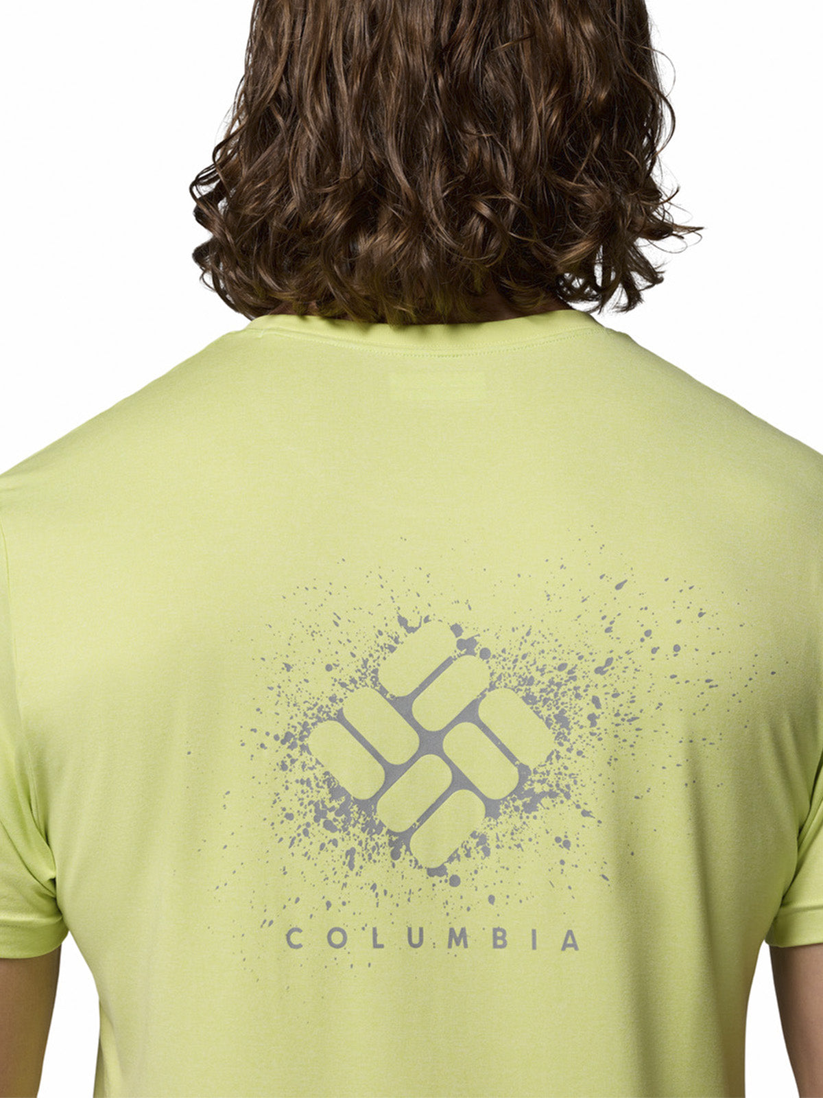 Polera Manga Corta Hombre Parsons Point Back Amarillo Columbia