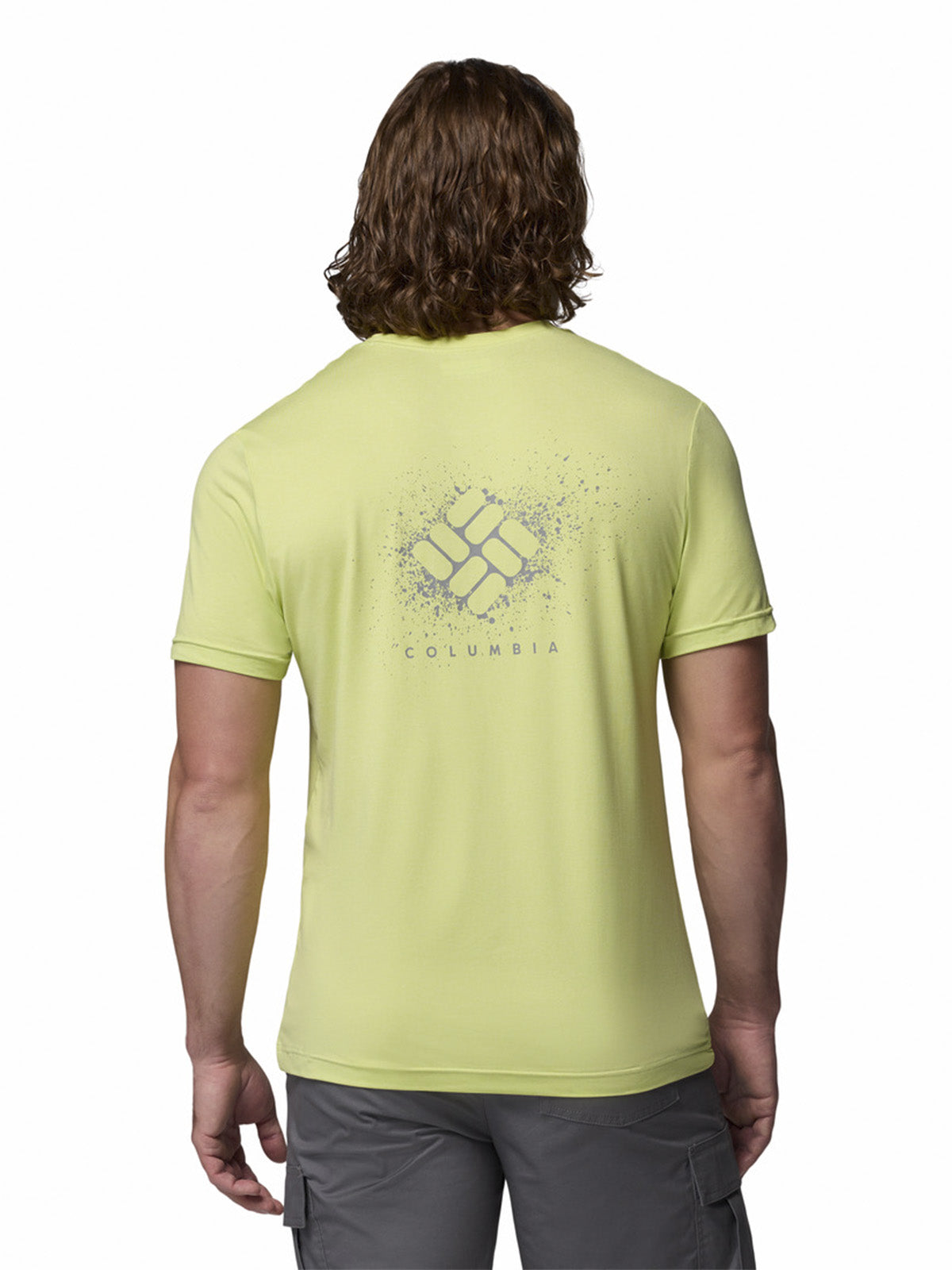 Polera Manga Corta Hombre Parsons Point Back Amarillo Columbia