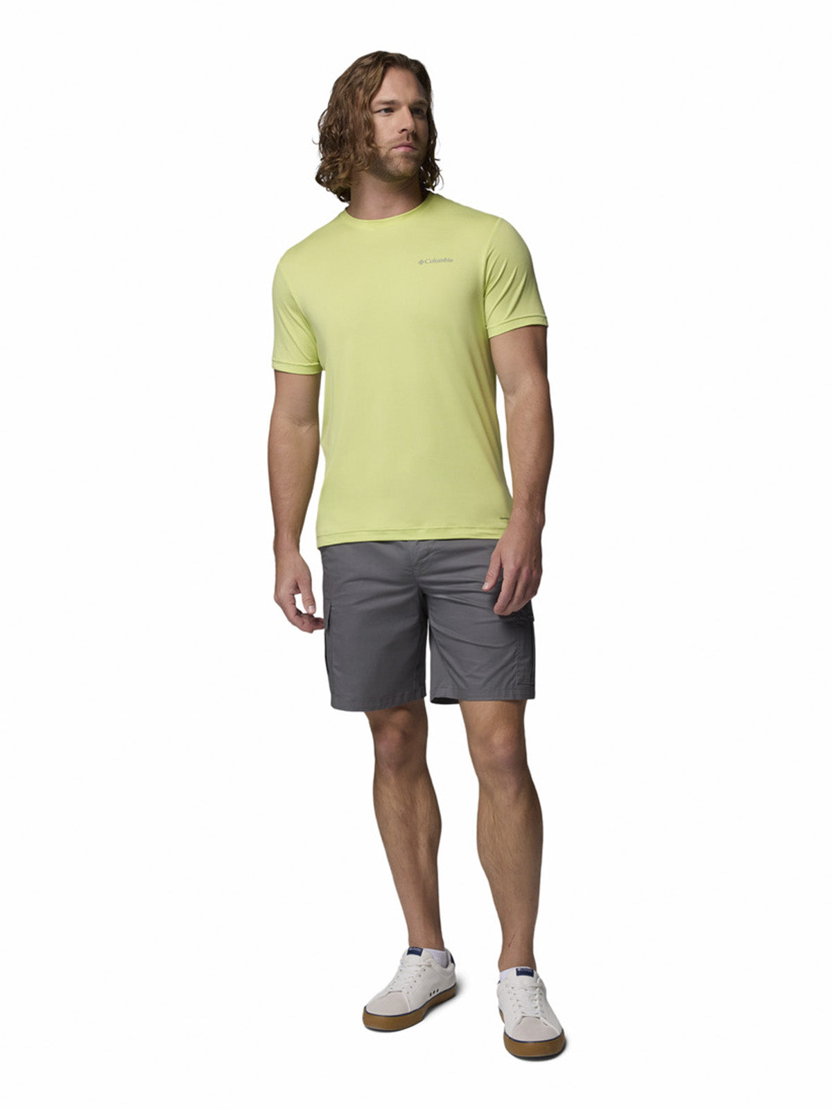 Polera Manga Corta Hombre Parsons Point Back Amarillo Columbia