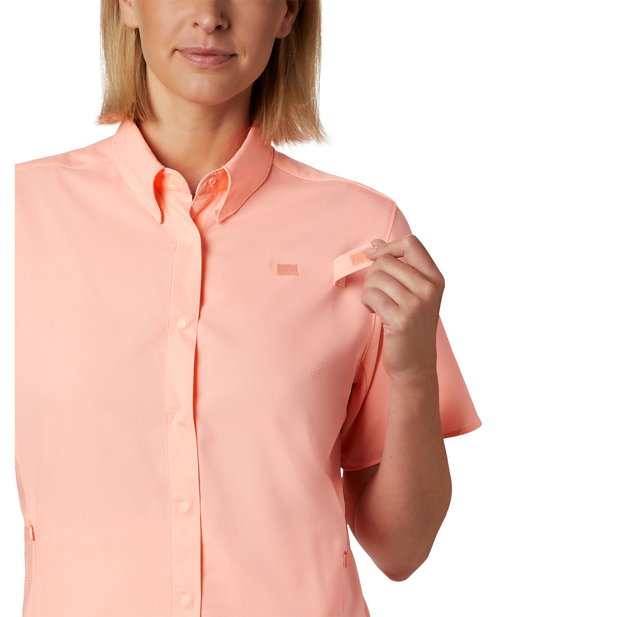 Blusa Manga Corta Mujer Tamiami II Rosado Tiki Pink Hiking Columbia